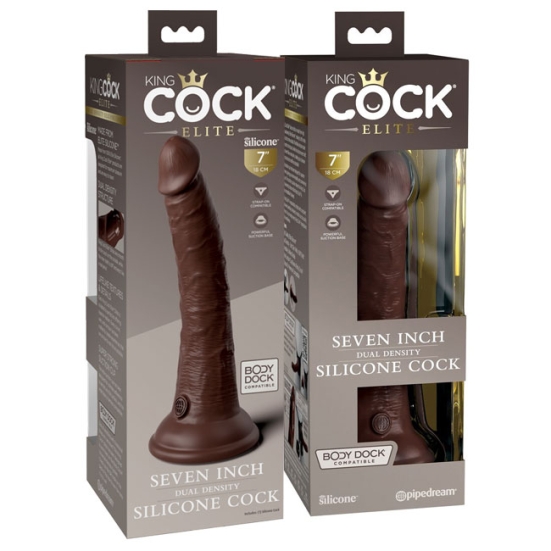 Фаллос King Cock 7" Silicone Dual Density