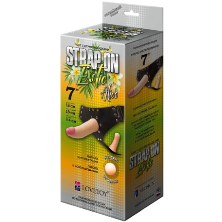 Страпон с 2 насадками Exotic-Alice